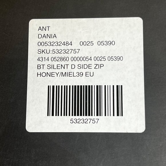 Anthropologie Silent D Dania Size 8 Side Zip Ankle Boot Honey Tan Leather Chunky - Picture 16 of 16